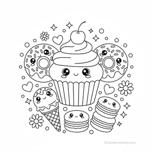Coloriage Kawaii Bonbons Kawaii #24