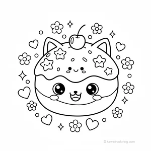 Coloriage Kawaii Bonbons Kawaii #28