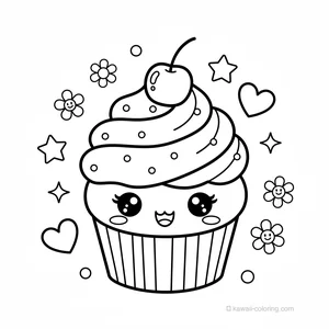 Coloriage Kawaii Bonbons Kawaii #26