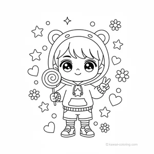 Coloriage Kawaii Chibi Boys #16