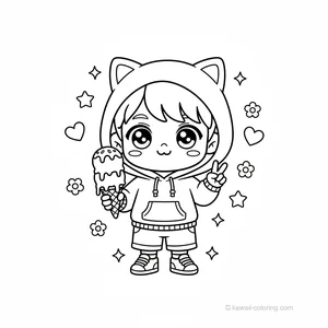 Coloriage Kawaii Chibi Boys #15