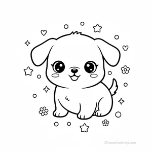 Coloriage Kawaii Chiens Kawaii #30