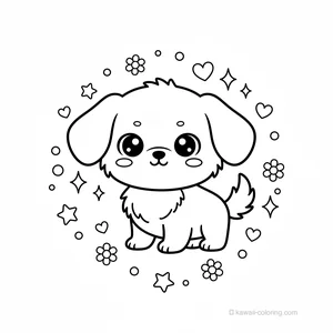 Coloriage Kawaii Chiens Kawaii #23