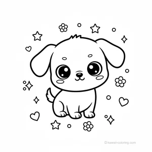 Coloriage Kawaii Chiens Kawaii #28