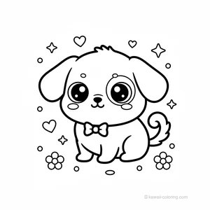 Coloriage Kawaii Chiens Kawaii #27