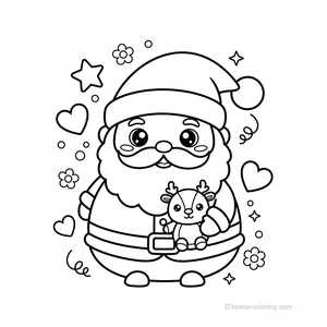 Coloriage Kawaii Christmas Kawaii #6