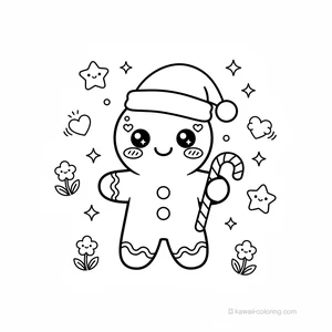 Coloriage Kawaii Christmas Kawaii #4