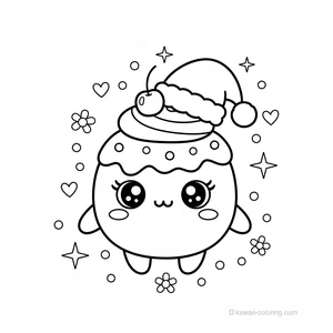 Coloriage Kawaii Christmas Kawaii #5