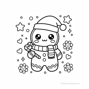 Coloriage Kawaii Christmas Kawaii #1