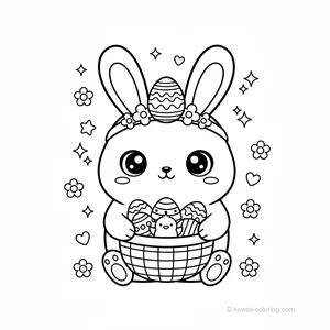 Coloriage Kawaii Easter Kawaii #8