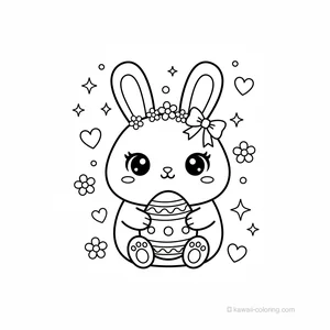Coloriage Kawaii Easter Kawaii #9