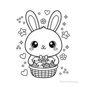 Coloriage Kawaii Easter Kawaii #4