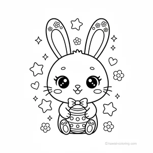 Coloriage Kawaii Easter Kawaii #6