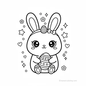 Coloriage Kawaii Easter Kawaii #7