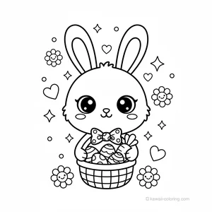 Coloriage Kawaii Easter Kawaii #5