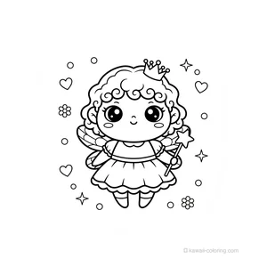 Coloriage Kawaii Fairies #10