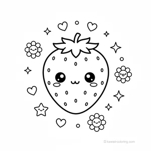Coloriage Kawaii Fruits Kawaii #21
