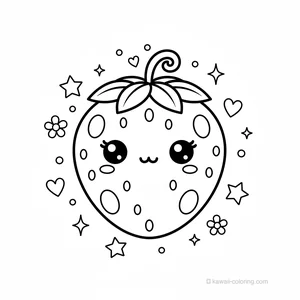 Coloriage Kawaii Fruits Kawaii #23