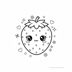 Coloriage Kawaii Fruits Kawaii #28