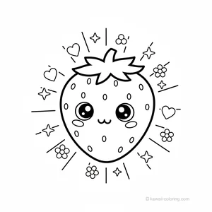 Coloriage Kawaii Fruits Kawaii #22