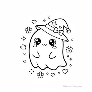 Coloriage Kawaii Halloween Kawaii #20