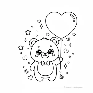 Ours Kawaii avec Ballon #14