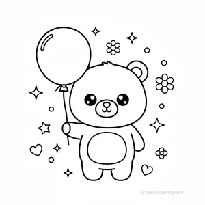 Ours Kawaii avec Ballon #18