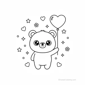 Ours Kawaii avec Ballon #10