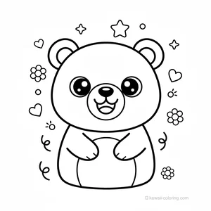 Ours Brun Kawaii Souriant #3