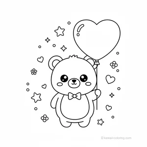 Ours Kawaii avec Ballon #16