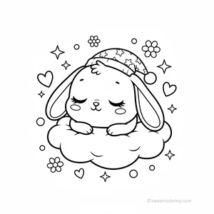 Bébé Lapin Kawaii Endormi #8