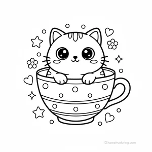 Chat Kawaii dans Tasse #4