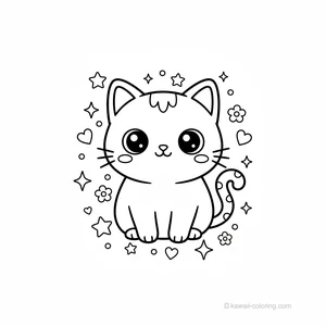 Chat Kawaii Étoilé #15