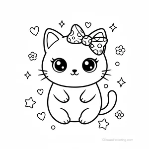 Chat Kawaii avec Noeud #3