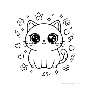 Chat Kawaii aux Grands Yeux #9