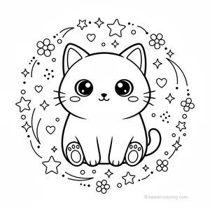 Chat Kawaii Étoilé #14