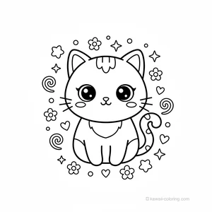 Chat Kawaii Étoilé #13