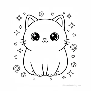 Chat Kawaii Étoilé #19