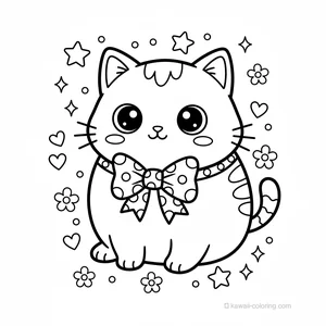 Chat Kawaii avec Noeud #5