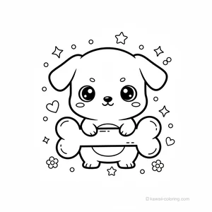 Chien Kawaii avec Os #3