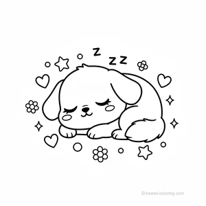 Chien Kawaii Endormi #10