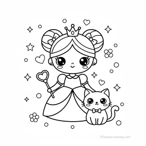 Princesse Kawaii avec Animal #20