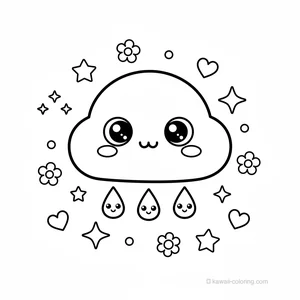 Nuage Kawaii Pleuvant #2