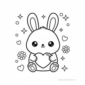 Coloriage Kawaii Lapins Kawaii #30