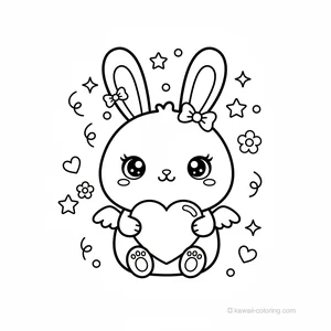 Coloriage Kawaii Lapins Kawaii #27