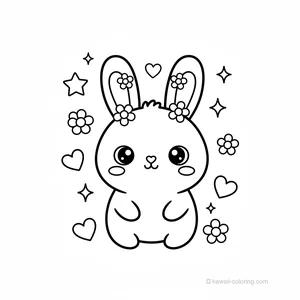 Coloriage Kawaii Lapins Kawaii #22