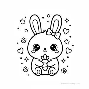 Coloriage Kawaii Lapins Kawaii #29