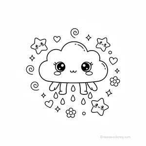 Coloriage Kawaii Nature Kawaii #23
