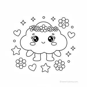 Coloriage Kawaii Nature Kawaii #22