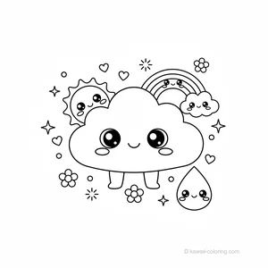 Coloriage Kawaii Nature Kawaii #21